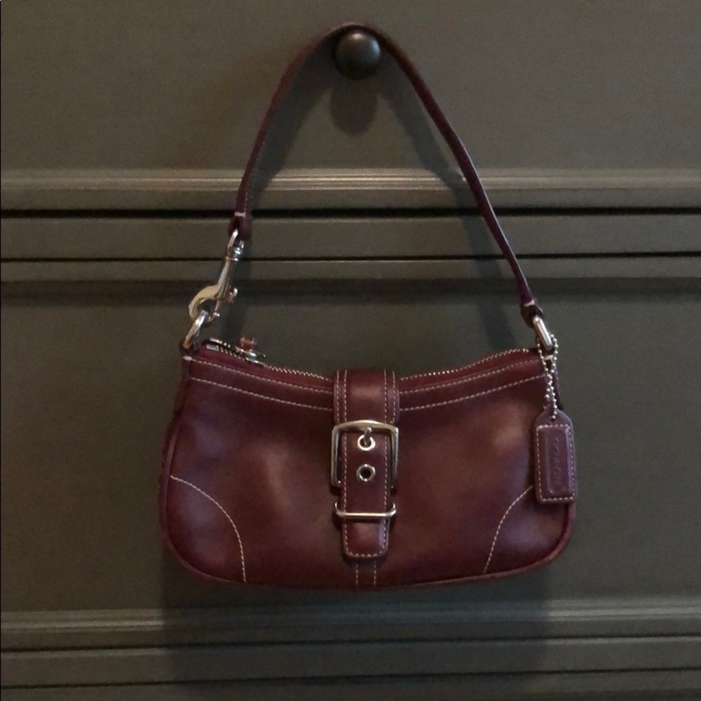 Coach Burgundy Leather Small Purse